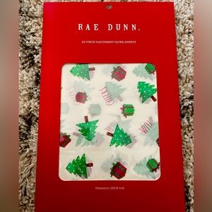 Rae Dunn 25 Piece Parchment Paper Sheets Christmas Cheers Yum NEW